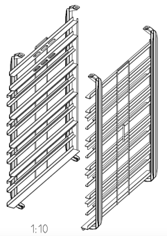 Навесная рама 10-1-1 Лотки 10 уровней RATIONAL 60.11.570